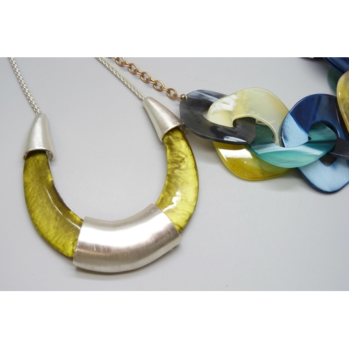 7111 - Two statement necklets by Gabys and Big Metal London