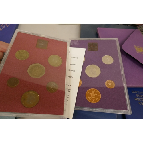 7232 - Coins; four Great Britain and Northern Ireland proof sets, one Royal Mint Proof set and other coin s... 