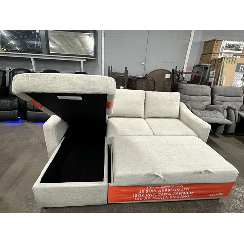 3157 - Coddle Aria beige sofa bed with storage - (transit marked), original RRP £916.66 + VAT (4224-17) *Th... 