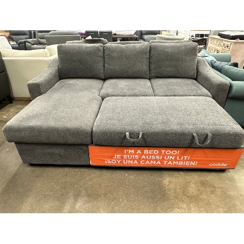 3161 - Coddle Aria grey sofa bed with storage, original RRP £916.66 + VAT (4224-16) *This lot is subject to... 