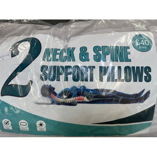 3184 - A pair of neck and spine support pillows