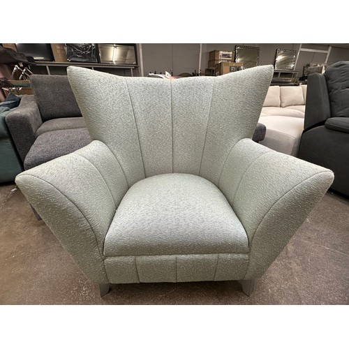 3190 - Mint upholstered flute style chair