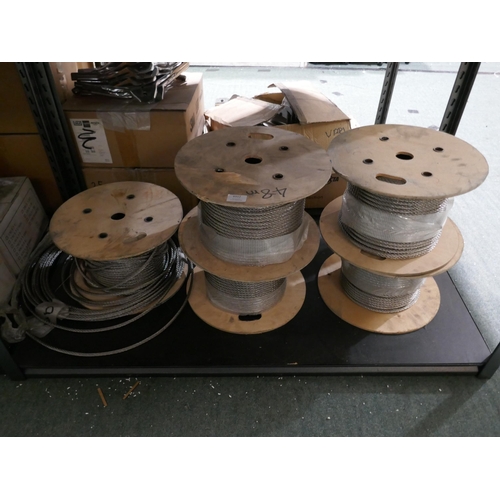 5413 - Five rolls of stainless steel wire (KS-27) *This lot is subject to VAT