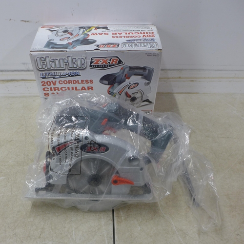 5004 - A boxed Clarke CCS20Li Lithium-ion 20v cordless circular saw* This lot is subject to VAT