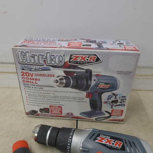 5005 - A boxed Clarke CDD20Li Lithium-ion 20v cordless combi drill* This lot is subject to VAT