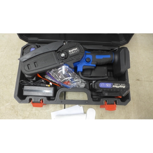 5035 - A cased 'Day Plus' cordless chainsaw