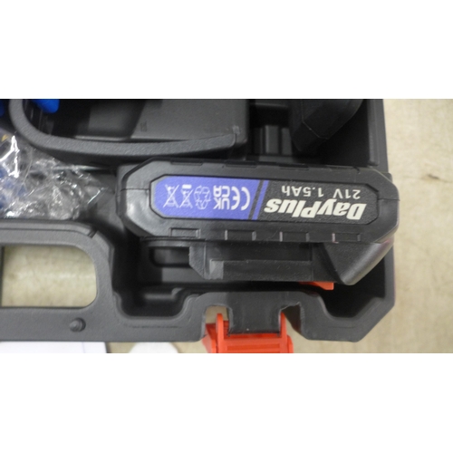 5035 - A cased 'Day Plus' cordless chainsaw