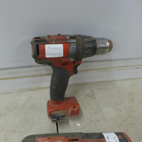 5042A - 2 Milwaukee power tools including a M18 hammer drill and a M12 multi tool