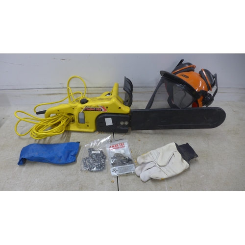 5049 - A McCulloch Electramac 335, 240V, electric chainsaw with chain guard, tool kit, Oregon chainsaw glov... 