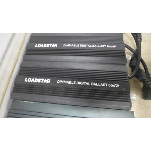 5078 - Three Loadstar 600W dimmable ballasts and a Maxi-Bright Varidrive VD600 digital ballast for HID ligh... 