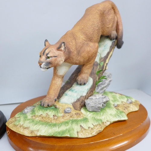 2001 - A Brooks & Bentley model of a puma and a Country Artists model of a cheetah, puma a/f