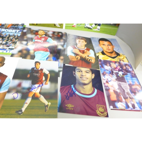 2014 - Thirty-four signed West Ham related photographs, 1960s to 2000s