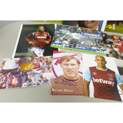 2014 - Thirty-four signed West Ham related photographs, 1960s to 2000s