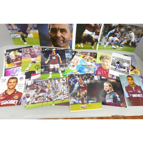 2014 - Thirty-four signed West Ham related photographs, 1960s to 2000s