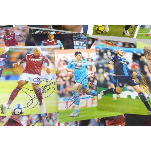 2014 - Thirty-four signed West Ham related photographs, 1960s to 2000s