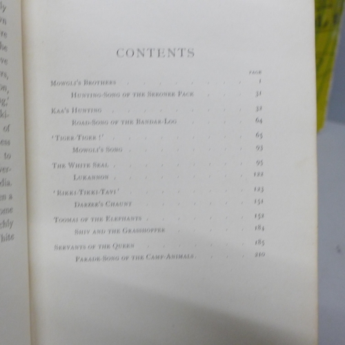 2015 - Two volumes; The Day of the Triffids, John Wyndham, first edition and The Jungle Book, Rudyard Kipli... 