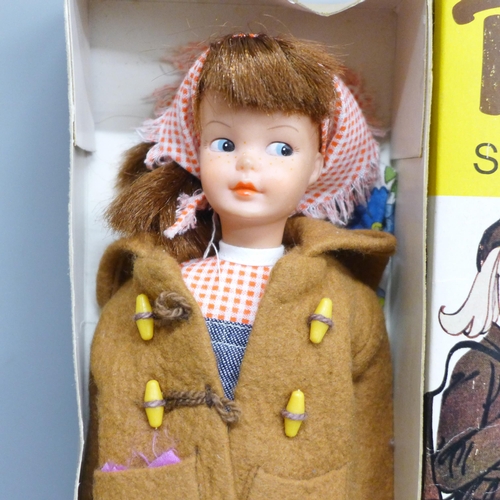 2024 - Four vintage dolls, That Rascal Patch, Sindy's Little Sister, boxed, Penny Brite, Paul, Sindy's boyf... 