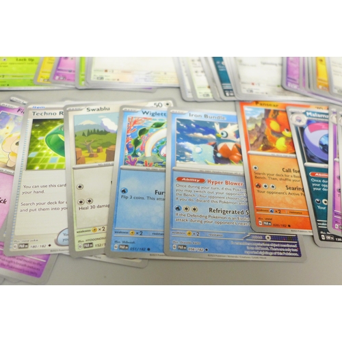 2032 - A collection of over 600 Pokémon cards in collectors box with some holographic