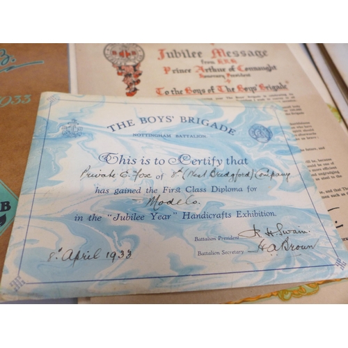 2054 - Boys’ Brigade photographs and ephemera, Nottingham Beeston Troop, 1900 onwards