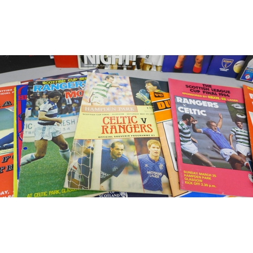 2065 - Football memorabilia; Rangers home and away programmes 1950s onwards including 1979, 1984 and 1987 c... 