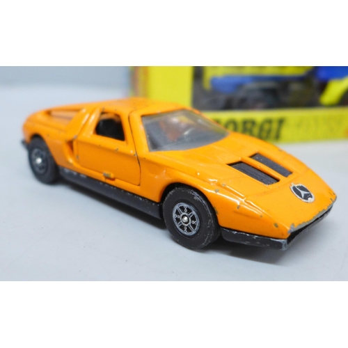 2066 - A collection of Corgi Toys die-cast model vehicles comprising 409, 318 and 226, boxed, and a Mercede... 