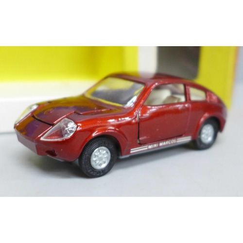 2071 - A Corgi die-cast car, Mini Marcos GT850 with take of wheels, 1960s