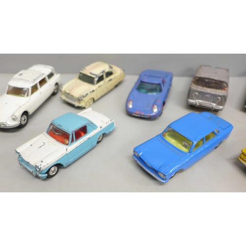 2079 - Thirteen Corgi Toys die-cast model vehicles, play worn