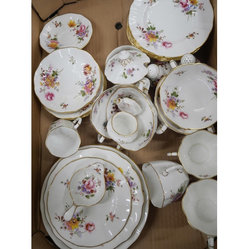 2179 - A suite of Royal Crown Derby porcelain in the Derby Posies pattern. Comprising of eight dinner plate... 