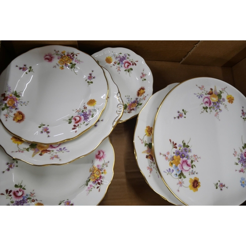 2179 - A suite of Royal Crown Derby porcelain in the Derby Posies pattern. Comprising of eight dinner plate... 