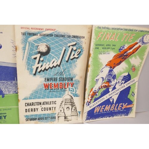 2200 - A collection of Football FA Cup Final programmes, 1946 x2, 1948, 1950, 1952 to 1957, 1959, 1961 to 1... 