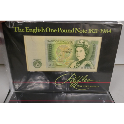 2206 - Twenty-one £1 notes in ‘Raffles’ One Step Ahead packs