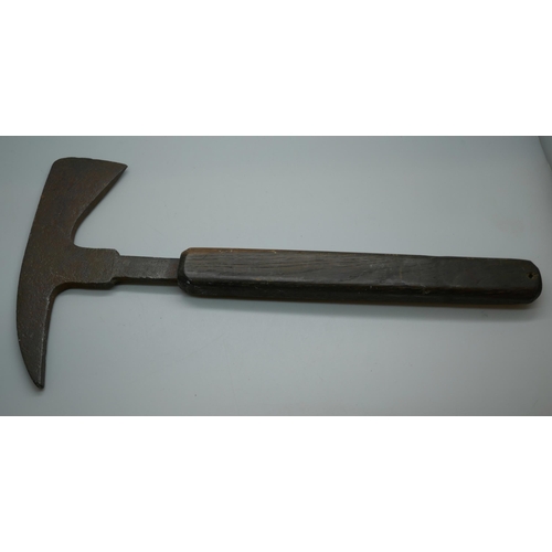 2207 - A WII Chillington Arpax axe with wooden handle, with certificate, AFS 15 marked *This lot is not ava... 