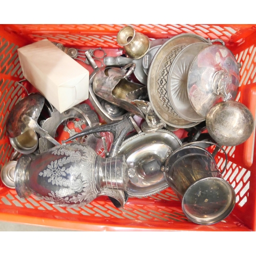 2323 - A collection of silver plate including teapots, jugs, lidded tureen with cow finial, pots/cups, etc.... 