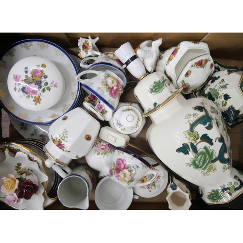 2327 - A box of decorative china including Royal Albert Old Country Roses and Mason's Chartreuse **PLEASE N... 