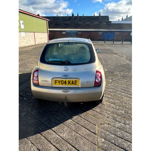 5422 - A 2004 Nissan Micra SE in gold 5 door hatchback car with a 1386cc automatic petrol engine mileage: 6... 