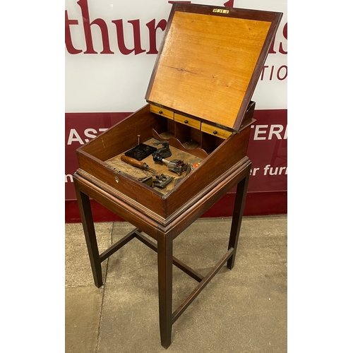 90 - A Victorian mahogany clerks desk