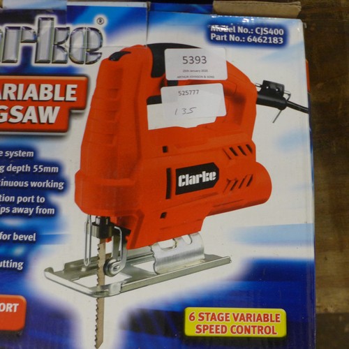 5052 - A Clarke CJS400 400w variable speed jigsaw* This lot is subject to VAT