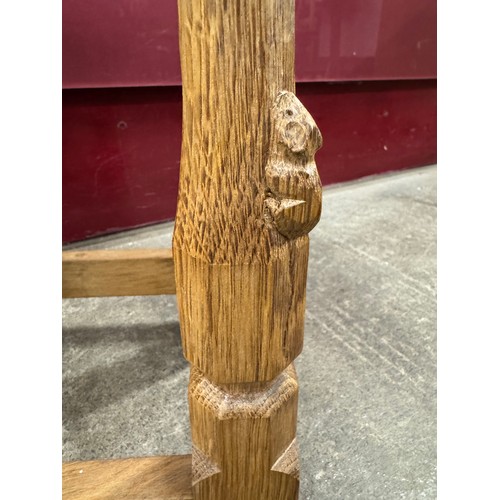 104 - A Robert 'Mouseman' Thompson of Kilburn oak stool