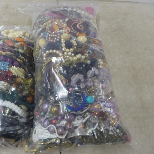 5104 - 2 bags of costume jewellery