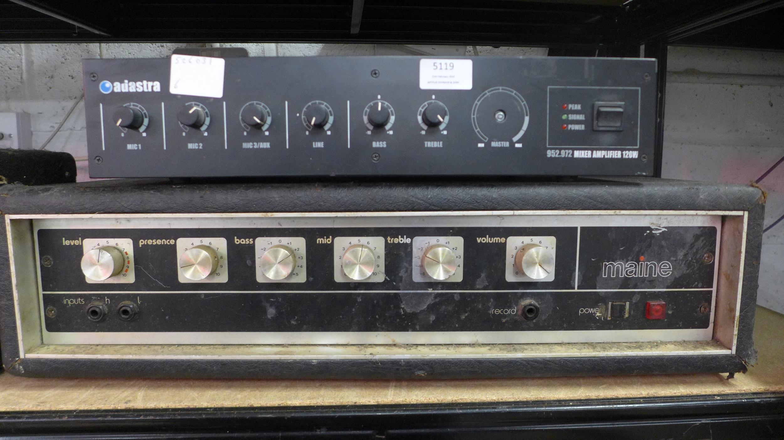 A quantity of stereo equipment including an Inter-M PS-30 Mic amplifier ...