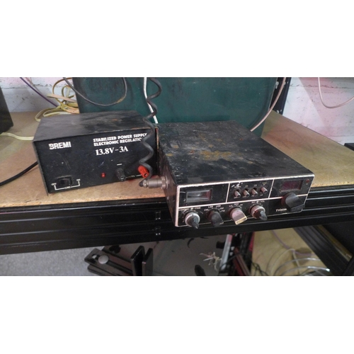 5124 - A quantity of assorted radio and other electrical equipment including a Bremi stabilized power elect... 