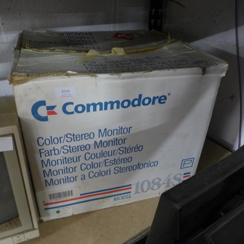 5131 - A Commodore model 1084S colour/stereo monitor with original box and instruction manual