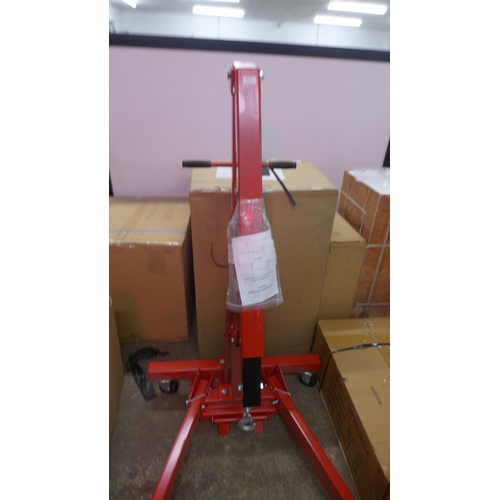 5149 - A 1 ton hydraulic engine hoist with a 3 ton long ram jack* This lot is subject to VAT