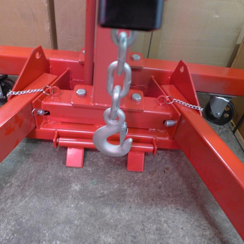 5149 - A 1 ton hydraulic engine hoist with a 3 ton long ram jack* This lot is subject to VAT