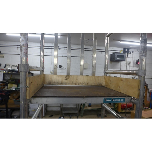 5168 - A 2m Euro Towers aluminium scaffolding tower
