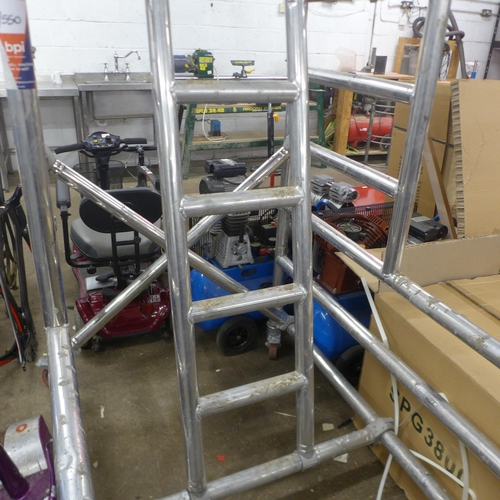 5168 - A 2m Euro Towers aluminium scaffolding tower
