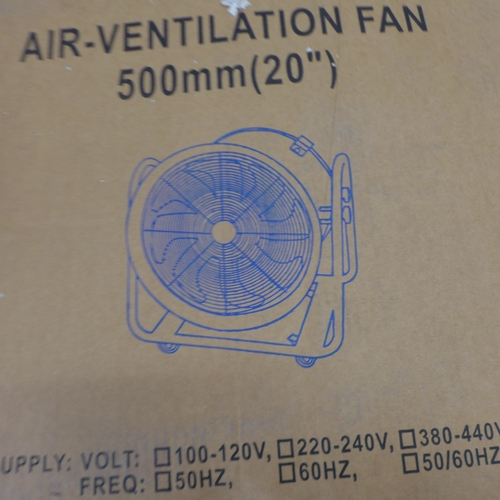 5180 - A sample 110v 500mm (20”) air ventilation fan* This lot is subject to VAT