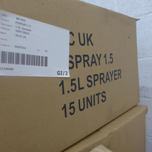 5190 - 30 x 1.5 litre hand pump spray bottles