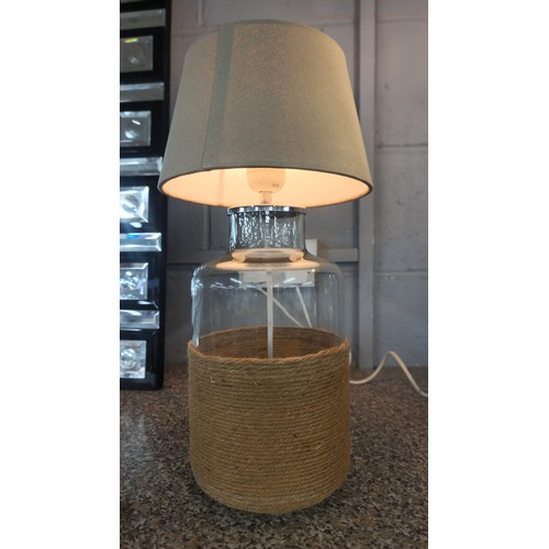 3131B - Rope table lamp with beige shade