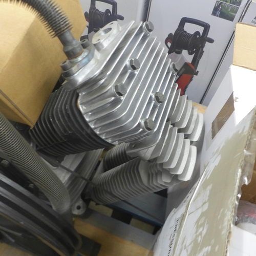 5262 - A sample BKV50 v-shaped twin valve belt driven compressor pump* This lot is subject to VAT